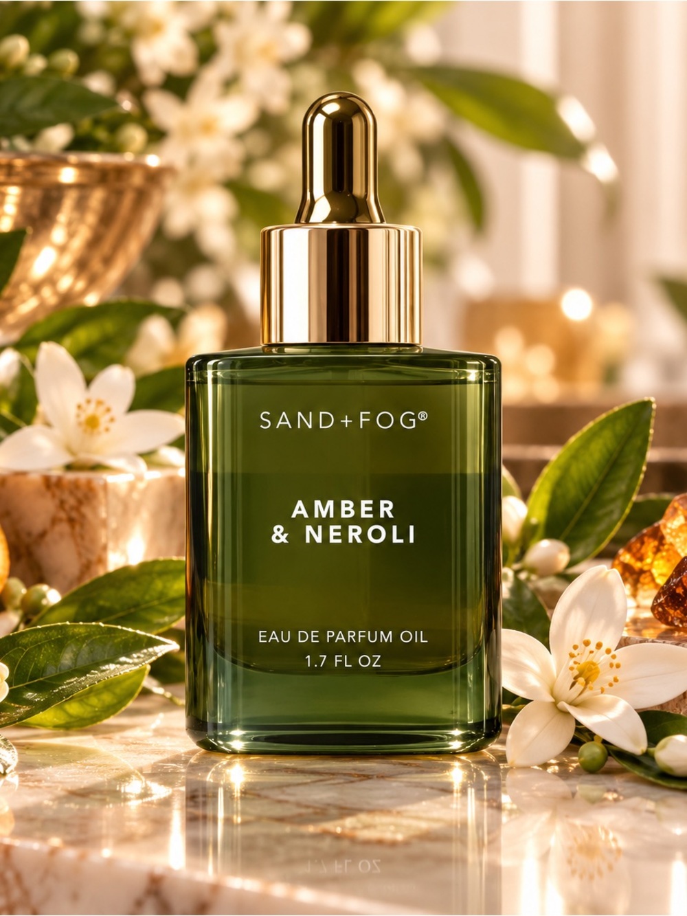 Sand+Fog Amber & Neroli Body Oil - Green